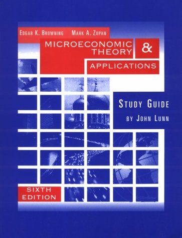 Imagen de archivo de Microeconomic Theory and Applications, Study Guide a la venta por Better World Books