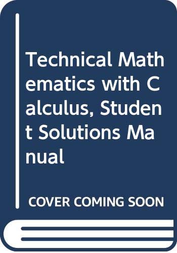 9780471369080: Technical Mathematics with Calculus, 3rd Edition