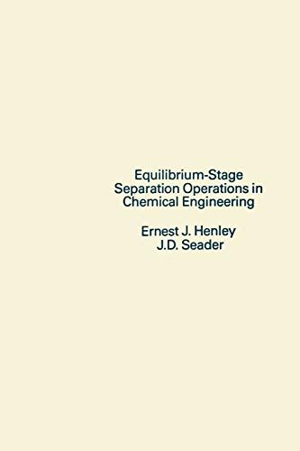 Imagen de archivo de Equilibrium-Stage Separation Operations in Chemical Engineering a la venta por Jenson Books Inc