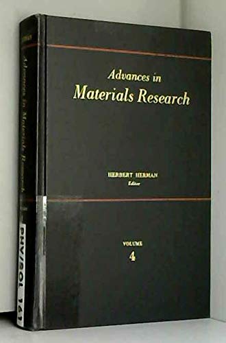 Stock image for Advances In Materials Research Volume 4 (v. 4) for sale by Basement Seller 101