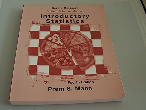 Beispielbild fr Introductory Statistics : Student Solutions Manual zum Verkauf von Better World Books