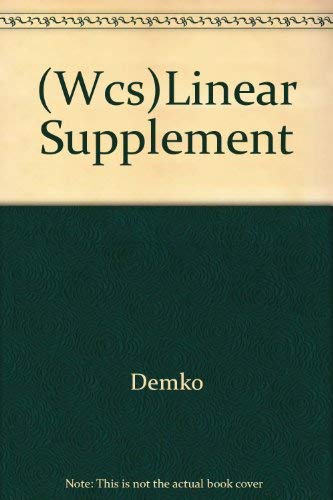 9780471374312: (Wcs)Linear Supplement