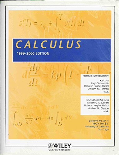 (Wcs)Calculus 2e & Multivariable Ucsd (9780471375500) by Hughes-Hallett