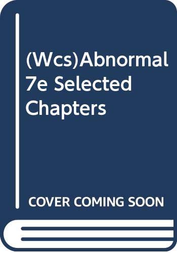 (Wcs)Abnormal 7e Selected Chapters (9780471375616) by Davison