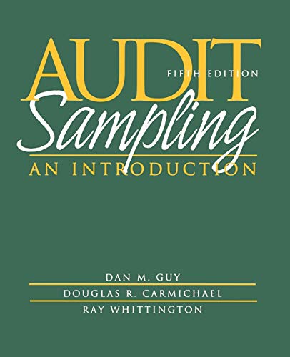 Stock image for Audit Sampling : An Introduction to Statistical Sampling in Auditing for sale by Better World Books