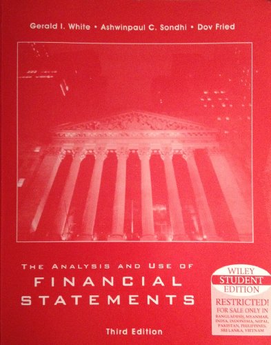 9780471375937: Solutions Manual to Accompany the Analysis and Use of Financial Statements, Third Edition