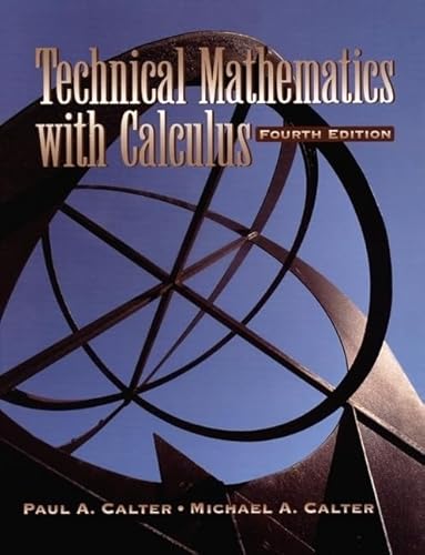 Stock image for Technical Mathematics With Calculus 4th Ed + Student Solutions Manual for sale by dsmbooks