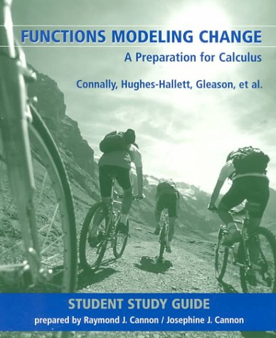 Stock image for Functions Modeling Change, Student Study Guide: A Preparation for Calculus for sale by HPB-Red