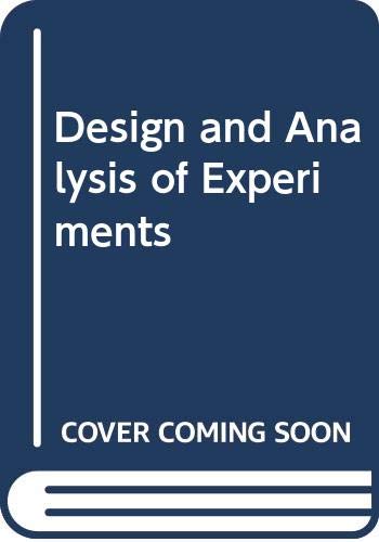 9780471381822: WIE Design and Analysis of Experiments WIE