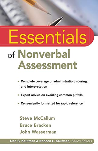 Imagen de archivo de Essentials of Nonverbal Assessment a la venta por SecondSale