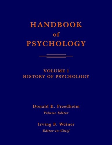 Imagen de archivo de Handbook of Psychology (Volume 1): History of Psychology a la venta por Anybook.com