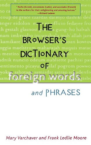 Stock image for The Browser's Dictionary of Foreign Words and Phrases for sale by HPB-Ruby