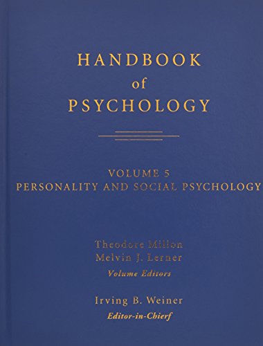 9780471384045: Handbook of Psychology: Personality and Social Psychology