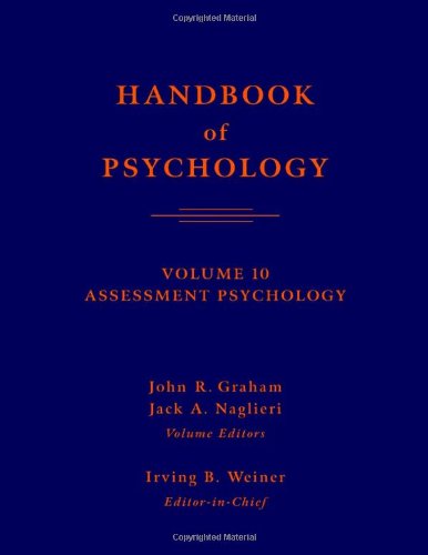 Imagen de archivo de Handbook of Psychology Vol. 10 : Assessment Psychology a la venta por Better World Books