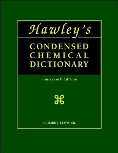 Imagen de archivo de Hawley's Condensed Chemical Dictionary a la venta por Better World Books