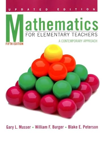 Imagen de archivo de Mathematics for Elementary Teachers : A Contemporary Approach a la venta por Better World Books: West