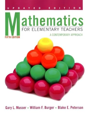 9780471388982: Mathematics for Elementary Teachers: A Contemporary Approach, 5th Edition Update