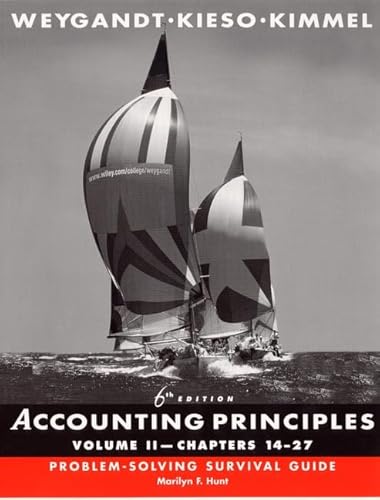 Imagen de archivo de Accounting Principles, Chapters 14-27, Problem-Solving Survival Guide a la venta por ThriftBooks-Dallas