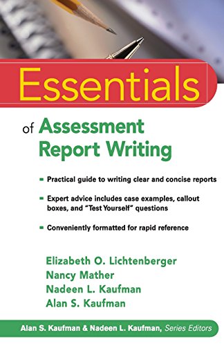 Beispielbild fr Essentials of Assessment Report Writing zum Verkauf von Better World Books