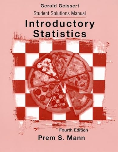 Imagen de archivo de Introductory Statistics (Student Solutions Manual) a la venta por HPB-Red