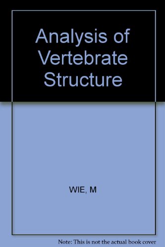 Imagen de archivo de Analysis of Vertebrate Structure a la venta por Good Reading Secondhand Books