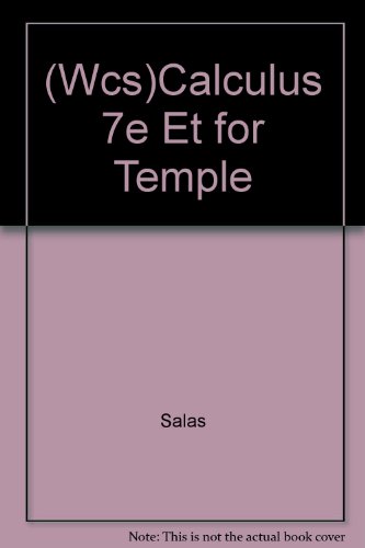 (Wcs)Calculus 7e Et for Temple (9780471396529) by Salas