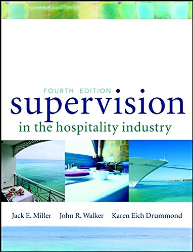 Beispielbild fr Supervision in the Hospitality Industry zum Verkauf von Better World Books