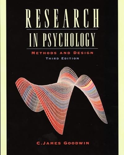 Imagen de archivo de Research in Psychology : Methods and Design a la venta por Better World Books