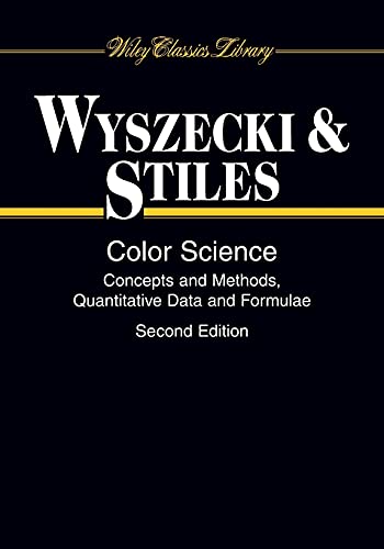 9780471399186: Color Science: Concepts and Methods, Quantitative Data and Formulae