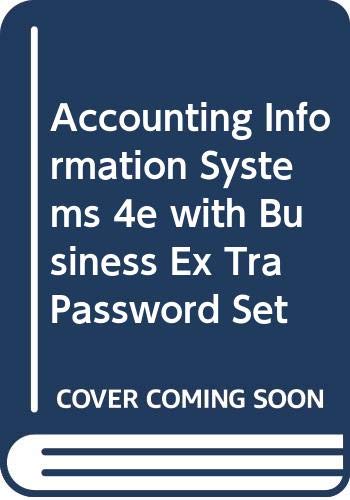9780471400196: Accounting Information Systems 4e with Business Ex Tra Password Set