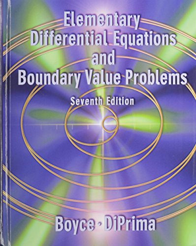 Ordinary Differential Equations & BV Problems 7E with Maple Manual for Differntial Equations 2E and Student Survey Set (9780471411079) by Boyce, William E.