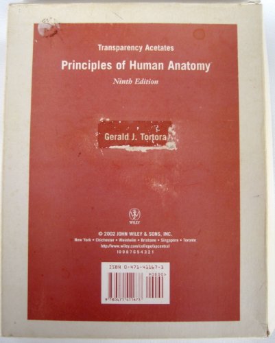 Principles of Human Anatomy, Transparency Acetates (9780471411673) by Tortora, Gerard J.