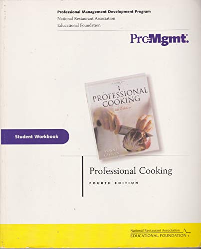 Professional Cooking , Student Workbook (9780471413011) by Gisslen, Wayne