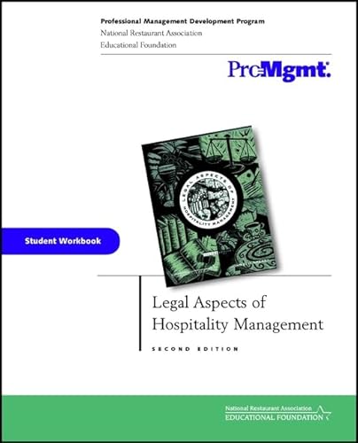 Stock image for Legal Aspects Of Hospitality Management, Student Workbook for sale by Basi6 International