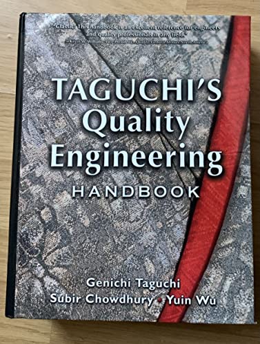 Stock image for Taguchi's Quality Engineering Handbook for sale by ThriftBooks-Dallas