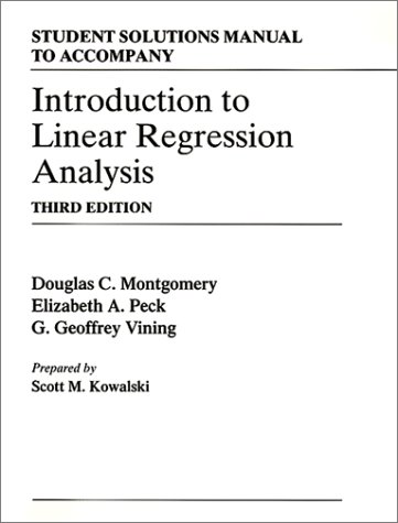 Imagen de archivo de Introduction to Linear Regression Analysis, Student Solutions Manual (Wiley Series in Probability and Statistics) a la venta por HPB-Red