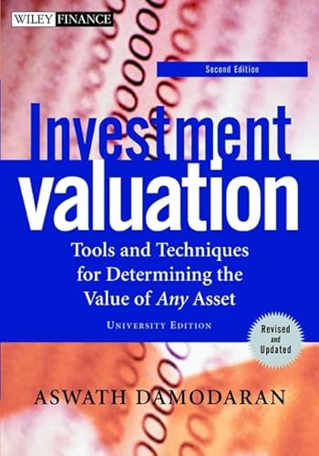 9780471414902: Investment Valuation: Tools and Techniques for Determining the Value of Any Asset