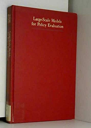 Stock image for Large-Scale Models for Policy Evaluation for sale by Better World Books: West