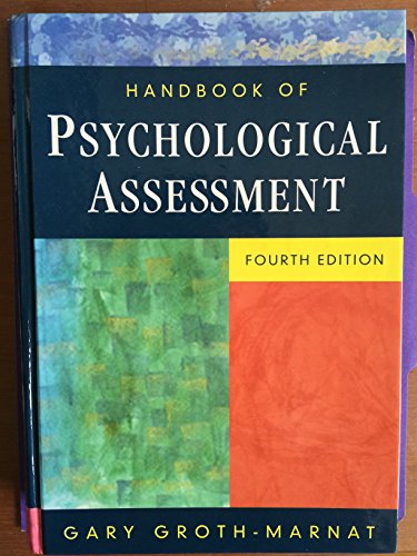 Imagen de archivo de Handbook of Psychological Assessment a la venta por Better World Books: West