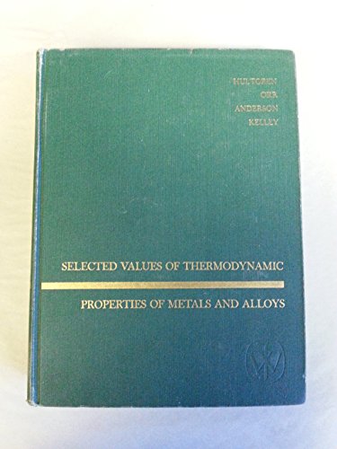 9780471420620: Selected Values of Thermodynamic Properties of Metals and Alloys