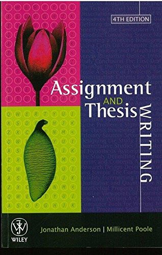 Imagen de archivo de Assignment & Thesis Writing, 4th Edition a la venta por WorldofBooks