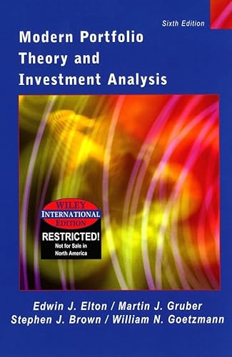 9780471428565: Modern Portfolio Theory and Investment Analysis