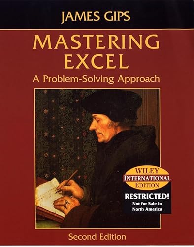 Stock image for Mastering Excel: A Problem-solving Approach for sale by Phatpocket Limited