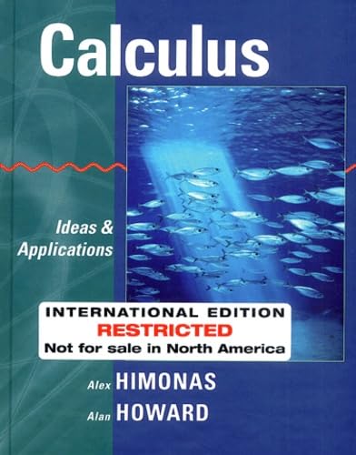 9780471428916: Calculus: Ideas and Applications