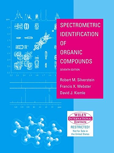 Stock image for WIE The Spectrometric Identification of Organic Compounds for sale by Cambridge Rare Books