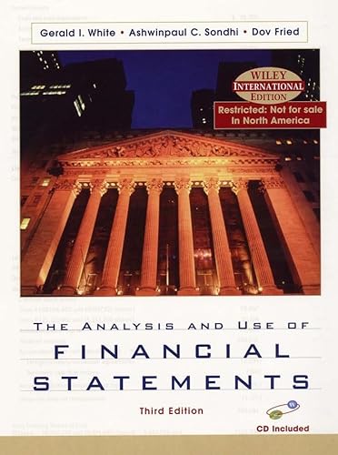 Imagen de archivo de The Analysis & Use of Financial Statements 3rd Edition a la venta por Irish Booksellers