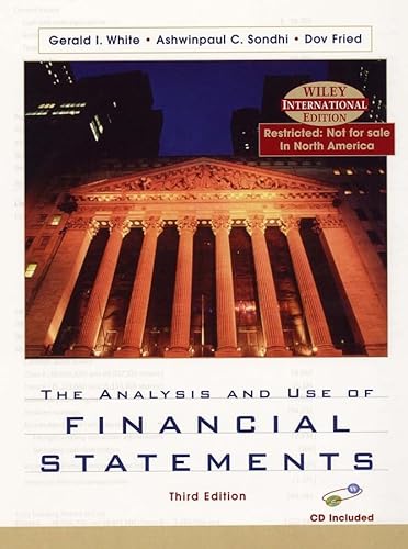 Stock image for The Analysis & Use of Financial Statements 3rd Edition for sale by Irish Booksellers