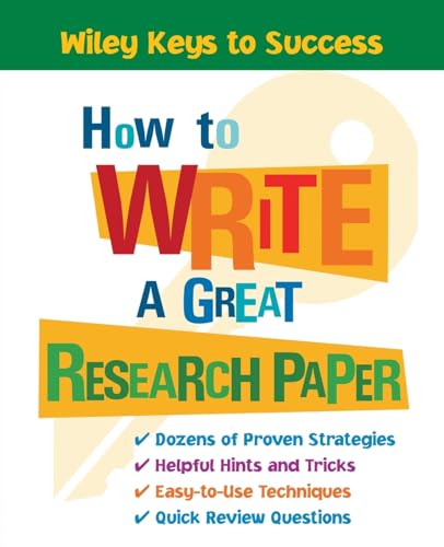 Beispielbild fr How to Write a Great Research Paper zum Verkauf von Blackwell's