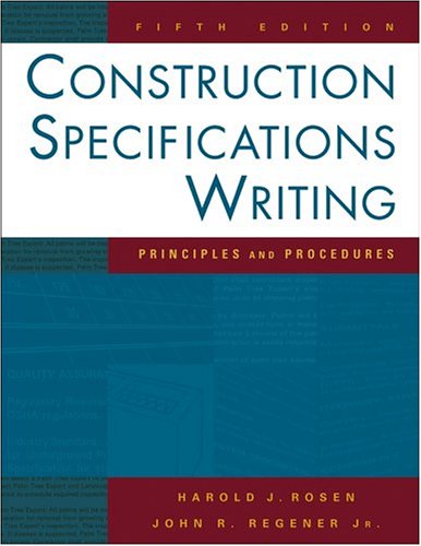 Beispielbild fr Construction Specifications Writing: Principles and Procedures zum Verkauf von AwesomeBooks