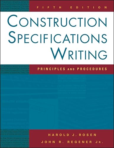 Imagen de archivo de Construction Specifications Writing: Principles and Procedures a la venta por HPB-Red